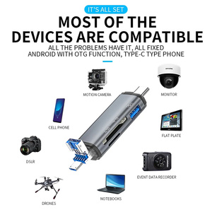 Multi-funzione di tipo C OTG USB Micro USB lettore di schede USB per telefono Android esterno memoria memoria SD/TF U lettore di dischi - Product Image 6