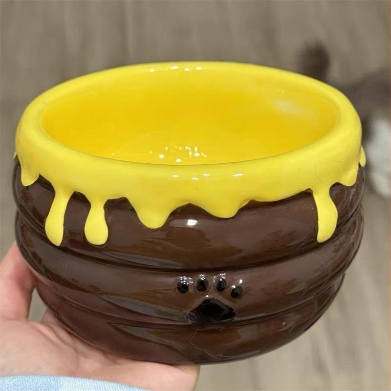 Pot à miel marron - Bol à eau 300ML