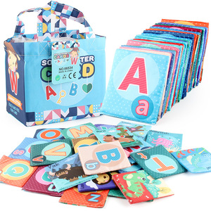 ABCラーニングカード幼児用26文字収納バッグ付き早期教育布ブック - Product Image 1