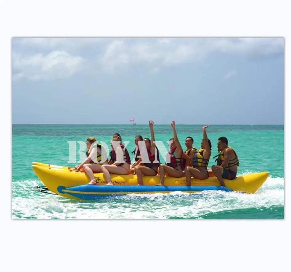 Barco inflable de PVC para 6 personas, bote inflable de agua, plátano, 8 personas