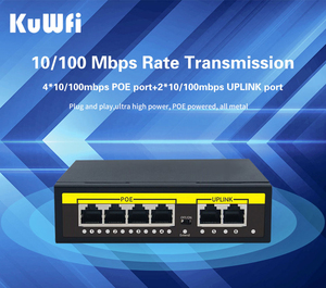 Hot Sale KuWFi POE-Schalter RJ45-Injektor-Umschalter mit 4 2 Anschlüssen 48V 100 Mbit/s Wifi Smart IP-Switch mit SNMP-und QoS-Funktionen - Product Image 5