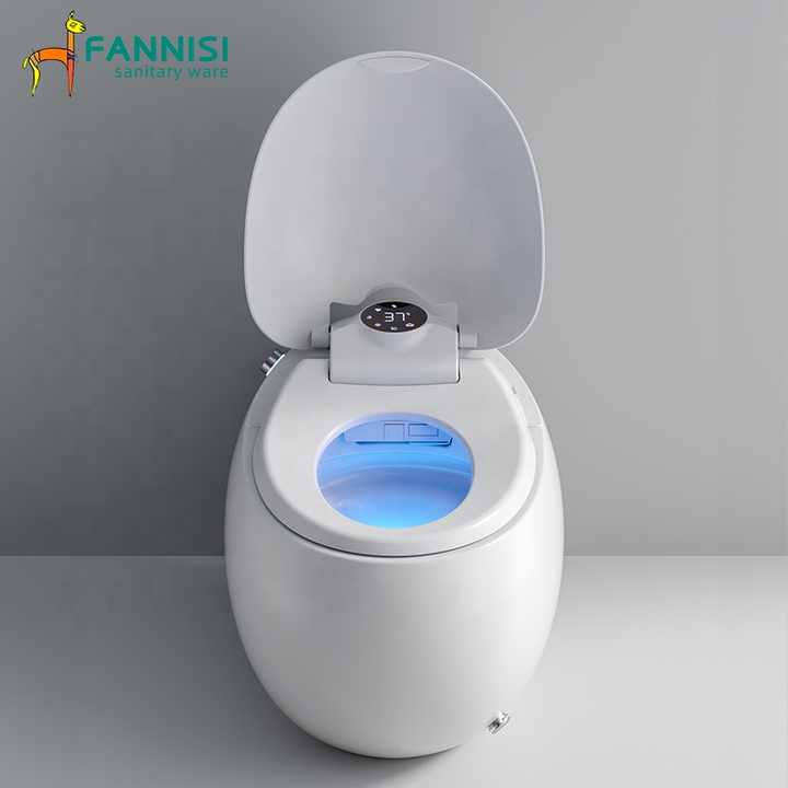 Bathroom Egg Round Watermark Electric Automatic WC Intelligent Bowl Smart Toilet