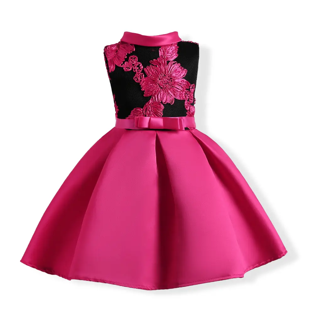 Modelo frock vestido de festa infantil, vestido flor para festa paquistanês aniversário 2017