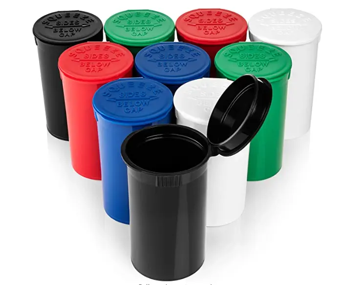 Pop Top Dram Flessen Droge Containers Vialchild Resistente Geur Proof Container Geneeskunde Verpakking Pil Fles