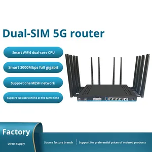 MT7981B Solución Dual SIM Industrial 5G Gigabit Card Router 128 Usuarios Wireless WIFI6 Nuevo producto Función VoIP para 3G - Product Image 6