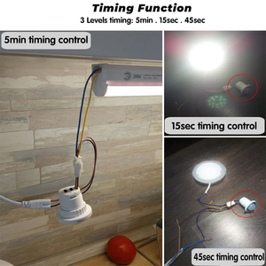 Mini retardo de tiempo ajustable armario Sensor PIR interruptor de luz inteligente 110V 220V PIR Sensor de movimiento infrarrojo detección Sensor automático - Product Image 5