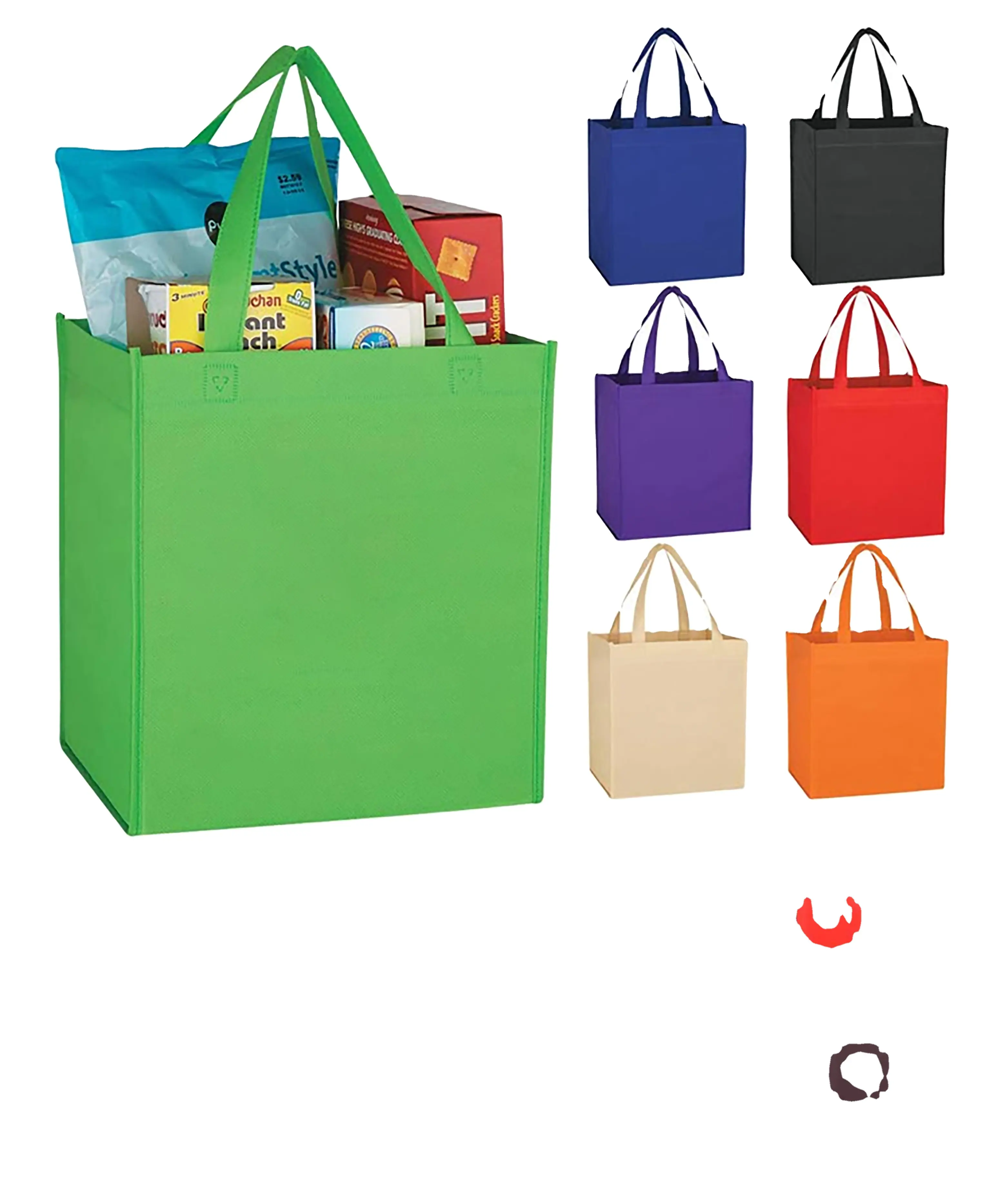 Оптовые Многоразовые сумки для покупок с логотипом