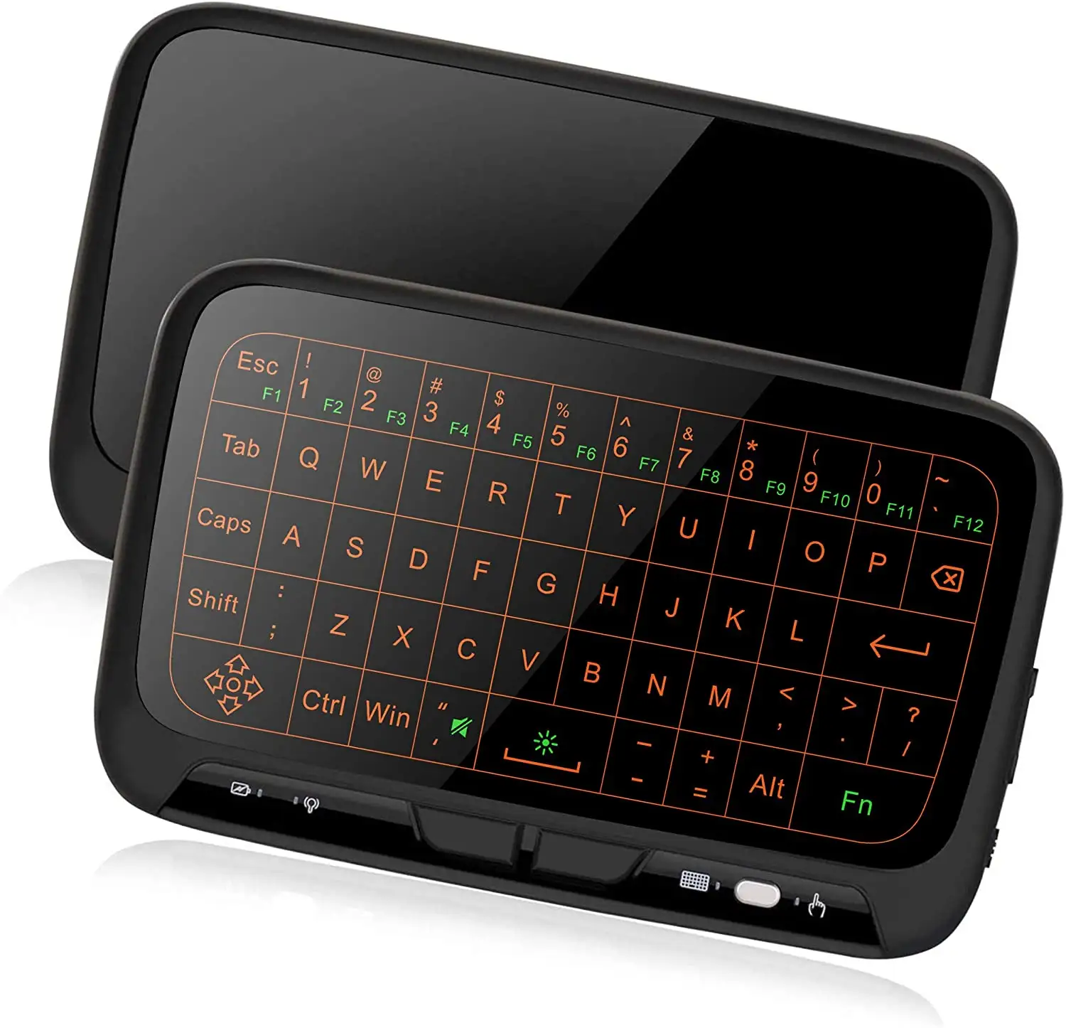 Mini Wireless Keyboard Touchpad Combo with 3 Level Backlit Rechargeable Full Screen Mouse Remote Control for Android TV Box