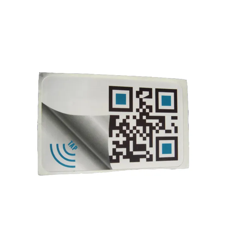 HF mini NFC/RFID sticker etichetta di sicurezza 2D Codice QR tag label, rfid sticker/