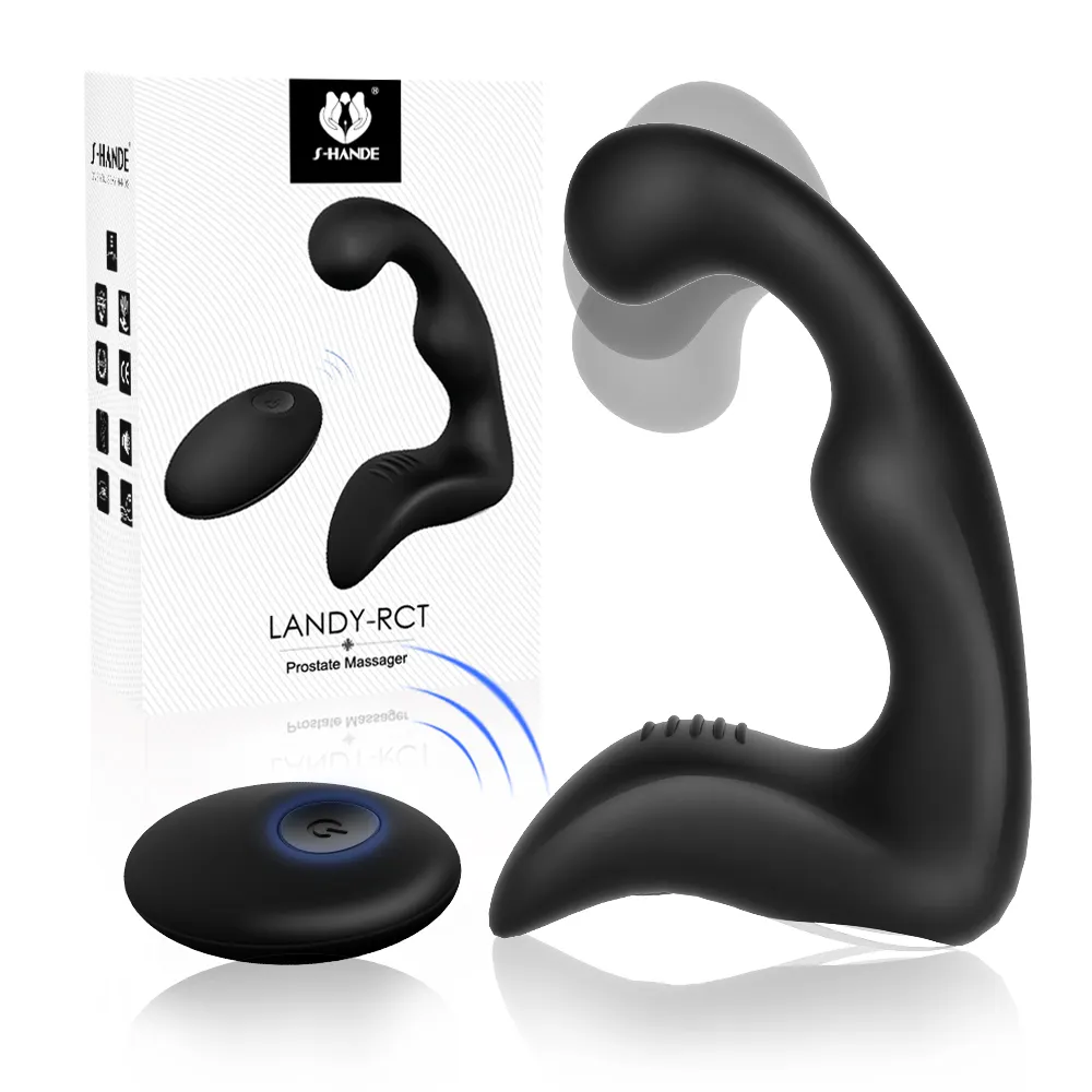 S-hande adulto anale butt plug silicone della prostata del vibratore massaggiatore prostata vibratore anale giocattoli per gli uomini