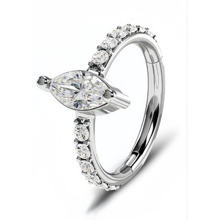 Côté argent serti de zircon