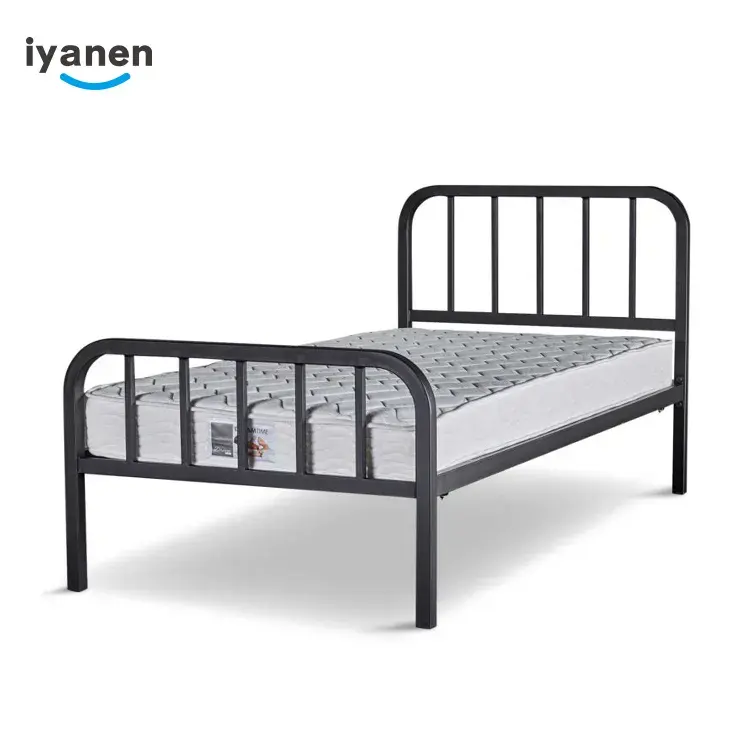 Letto singolo letto in metallo in vendita struttura moderna con materasso per adulti divano pieghevole letto singolo in acciaio