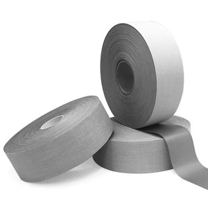 WX dệt phản quang an toàn Băng may trên khả năng hiển thị cao Bạc TC phản quang vải reflectorize dải cho quần áo đồng phục - Product Image 2