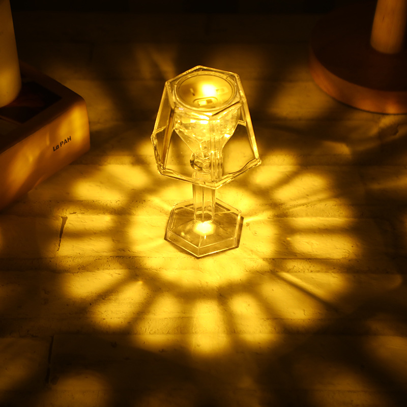 0,3w - lampe de table transparente six pièces