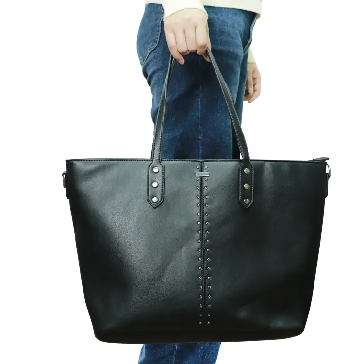 Tas Tote besar tas tangan kulit untuk wanita, tas bahu gagang atas, tas Hobo mode Wanita Korea mode tinggi CN;GUA
