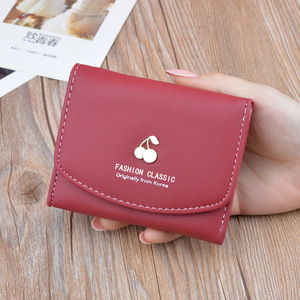 Carteira Vintage nova das mulheres com Zipper Coin Purse Funcional PU Forro Frutas e Bloqueio Decoração em Estoque