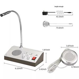 Intercomunicador de ventana bidireccional, sistema de audio inalámbrico con micrófono