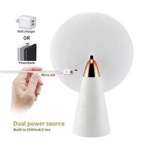 充電式LED照明化粧ミラー小型引き出し付きベストスマートホームバニティテーブルラウンドミラータッチスクリーンバニティミラー - Product Image 3