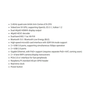 New arrival Original <strong>Raspberry</strong> <strong>Pi</strong> 5 4G 8G development board with 2.4GHz Arm Cortex-A76 <strong>CPU</strong> made in the UK