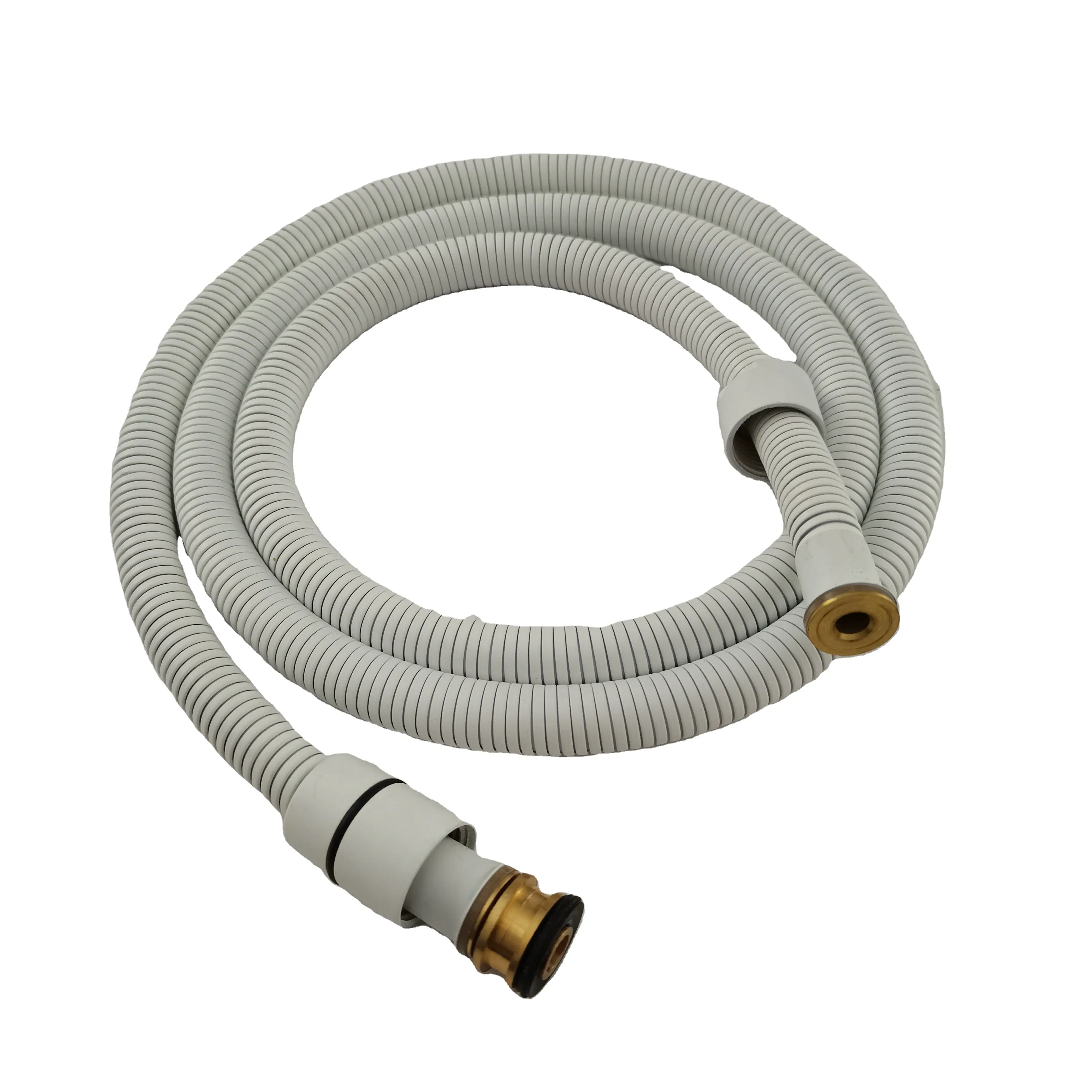 Good quality 360 degrece rotation white painting 304 stainless steel metal flexible bathtub shower mixer faucet connector hose