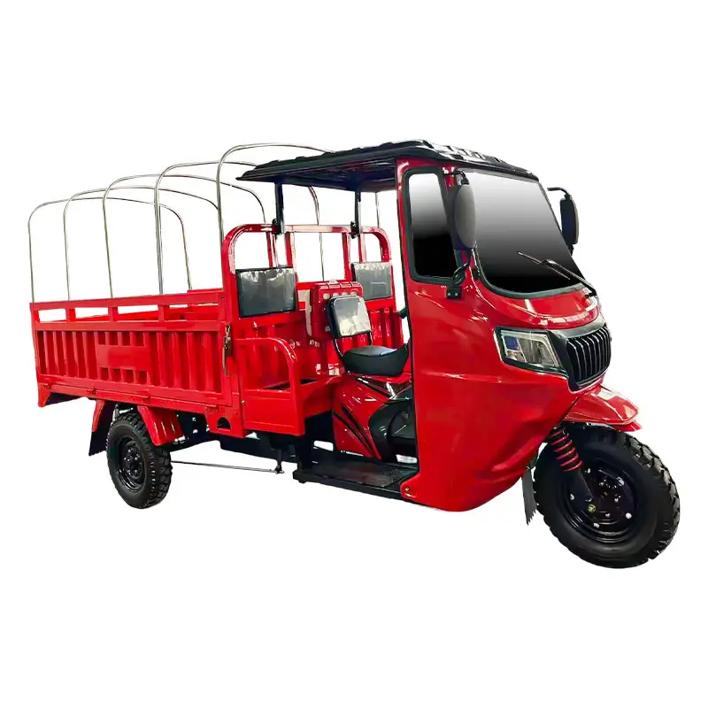 Large Cargo Tricycle with 350cc Engine Lifting Jack Rain Cover Zongshen High Quality Multipurpose Three Wheels Motorcycle