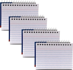Myway özel 4 paket 200 sayfa beyaz Spiral bağlı cetvelli İndeks kartları delikli kağıt not kartı yazı tasarımı - Product Image 4