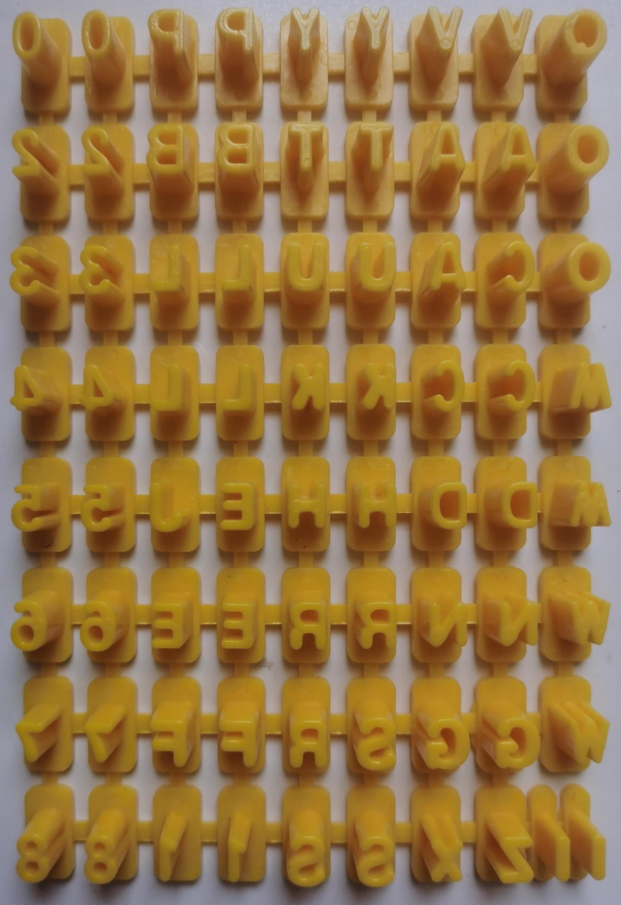 White -Clay Kit+Letter & Number Stamps