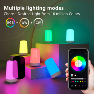 โคมไฟตั้งโต๊ะแอป surplife 3600มิลลิแอมป์แบตเตอรี่ใช้งานได้ยาวนานมากเสียงดนตรีและการควบคุมสี24แบบไดนามิก - Product Image 4