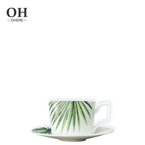 Ohere Monstera Deliciosa II陶瓷充电器盘骨板4PCS餐具户外婚礼餐具