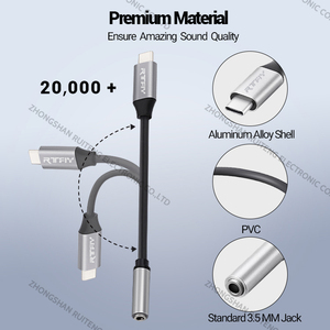 USB C 3.5mm adaptörü AUX kulaklık ses adaptörü tip C erkek 3.5mm kadın Jack şarj - Product Image 5