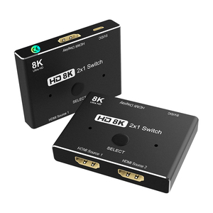 Interruptor HDMI de alta calidad, 2 entradas y 1 salida, 2 puertos, divisor, compatible con 8K, HDMI