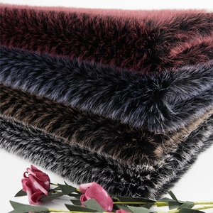 800Gsm 40Mm 100% Poliéster Duotone Mink Fleee Plush Fofo Tecido De Pele Falso - Product Image 2