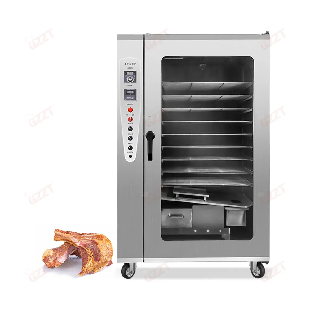 Worst Vis Rundvlees Kip Eend Gerookte Rook Oven Vlees Roken Machine Roker Oven Sterk Laadvermogen Bbq Roker