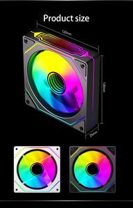 Zeromaster מאוורר rgb הוביל שלדת שקטה קירור מאוורר 4pin חומר פלסטיק עבור משחק משרד משחקים להשתמש במקרה המחשב רדיאטור