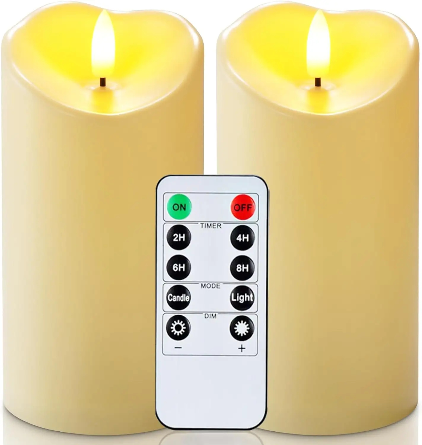 Homemory lilin tanpa api tahan air luar ruangan, lilin LED, lilin dioperasikan baterai dengan Remote dan Timer