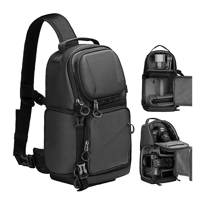 Waterproof Durable Travel Digital Gear Storage Camera Sling Crossbody Bag DSLR Sling Backpack for Men Women Photographer Hiking