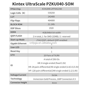 Puzhi-Placa DE DESARROLLO Xilinx Kintex UltraScale + FPGA, kits y herramientas de desarrollo de placa de desarrollo Xilinx FPGA