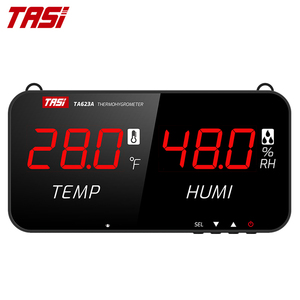 Sensor de temperatura y humedad inteligente TASI TA623B, registro de datos y función de alarma para el hogar y la Oficina Abs Material termómetro