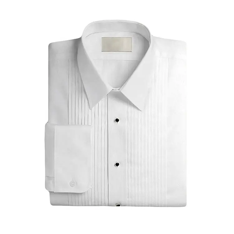 Camisas de esmoquin personalizadas para hombre, camisas de manga larga ajustadas de algodón, color blanco, OEM/ODM, 2022