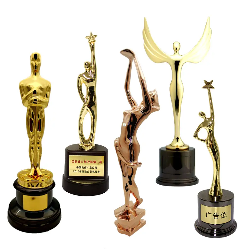 Usine en gros perpétuel plaqué Golden Man 34.5cm de haut Trophée des Oscars Trophée Oscar en métal personnalisé