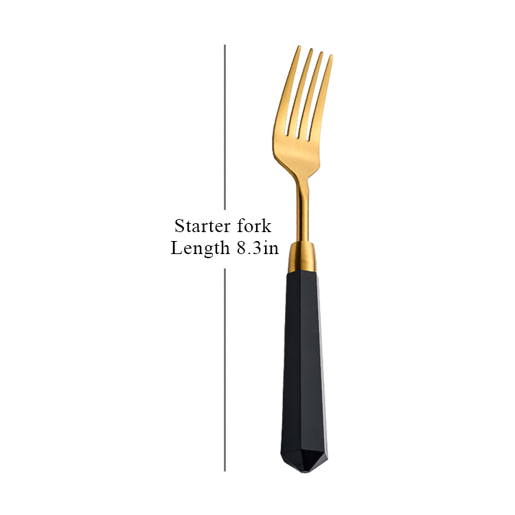 Black handle- dessert fork