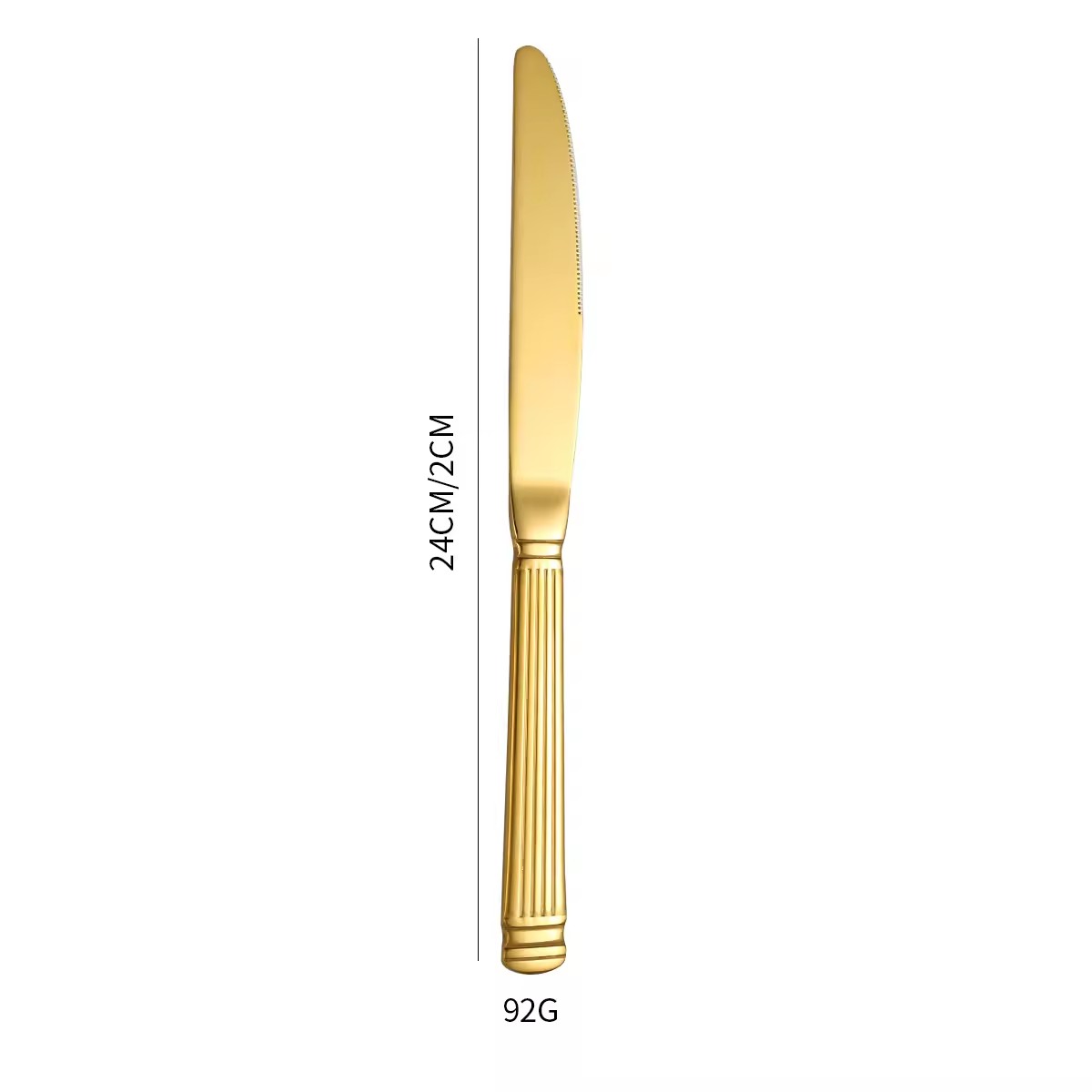 Cuchillo de mesa dorado