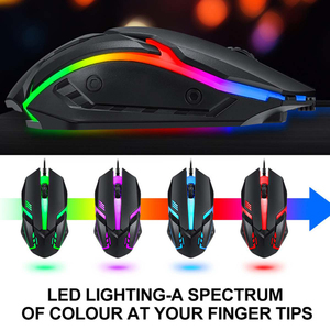 Backlit Wired 4-<strong>in</strong>-1 Teclados Gaming Rgb <strong>Keyboard</strong> and Mouse Headset Mouse Pad Combo Mechanical Style USB Connect for <strong>Computer</strong> - Product Image 4
