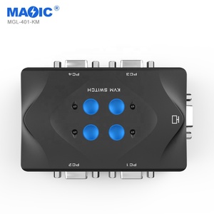 Novelty 1080P HD KVM <strong>VGA</strong> Switch 4 <strong>Input</strong> 1 <strong>Output</strong> USB2.0 Video Switcher Converter for Monitors Keyboard Mouse