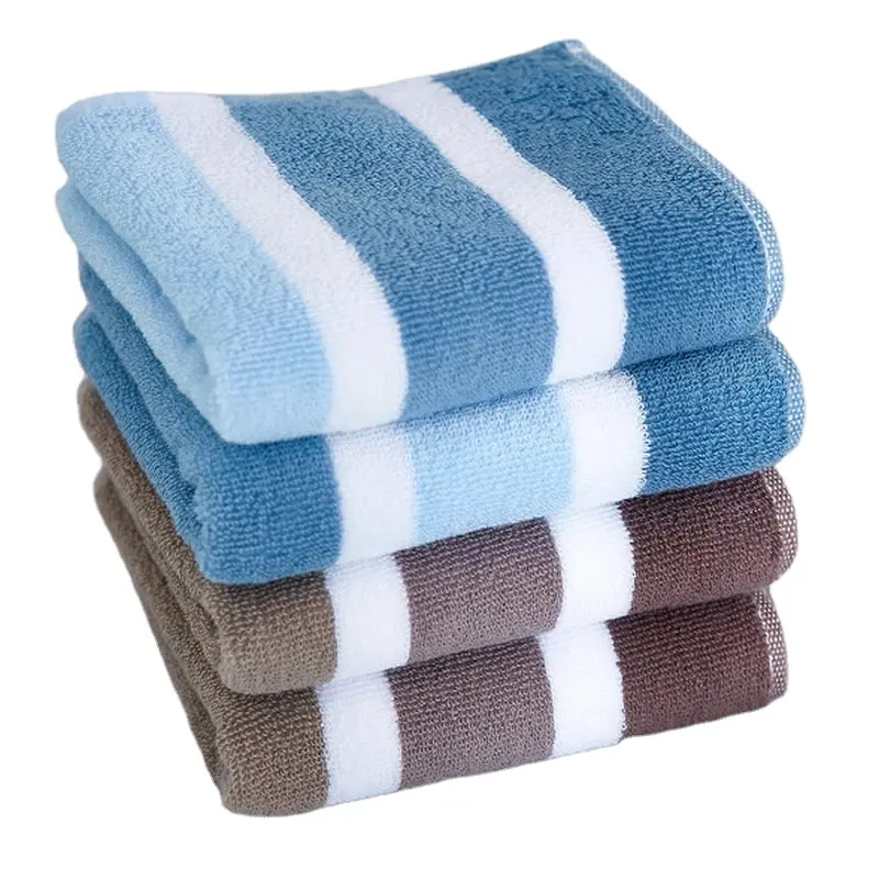 Baihui-Toalla de algodón suave y absorbente para lavado de cara, toalla para el hogar, gris claro/medidor/polvo/bl, 4 paquetes