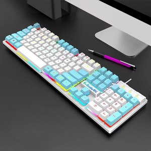 Wholesale Double Color Waterproof Silent Good Feeling Typewrite <strong>Keyboard</strong> for <strong>Computer</strong> and Game with Russian Arabic Words - Product Image 6