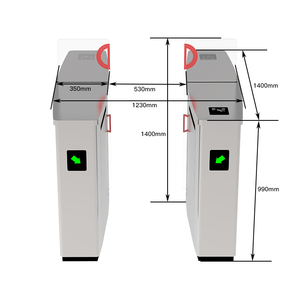 Tourniquets piétons HCW en acier inoxydable de haute qualité avec code QR/reconnaissance faciale pour le contrôle d'accès des parcs d'attractions en extérieur - Product Image 5