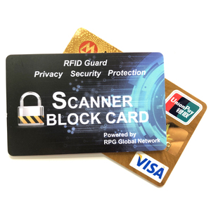 LF/HF智能接近阻止卡RFID阻止卡，用于增强visa卡/id卡安全性 - Product Image 1