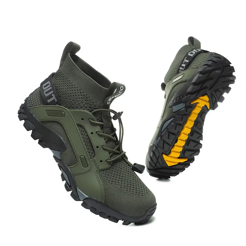 Scarpe da lavoro alte antiscivolo con Logo personalizzato leggero in Mesh estivo scarpe da Trekking