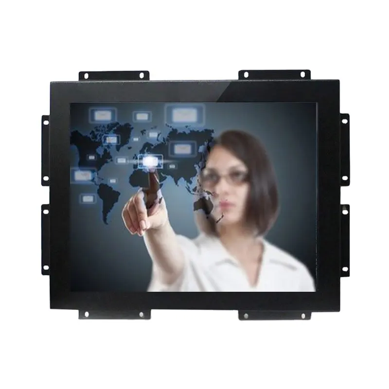 Monitor de Tv Lcd Super Tft a Color, pantalla táctil con marco abierto, carcasa de Metal cuadrada, 15 pulgadas, 4:3, 1024x768